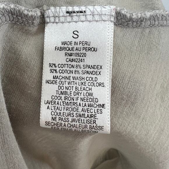 ANTHROPOLOGIE BEN AND LUCIA Gray Cotton Blend Short Sleeve Mock Neck Top Size S - Picture 8 of 8